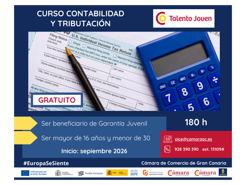 SEPTIEMBRE 2026: Curso contabilidad y tributación práctica