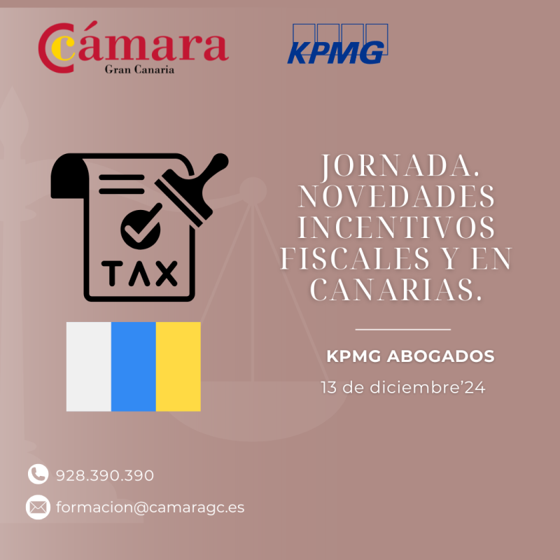 JORNADA. NOVEDADES INCENTIVOS FISCALES EN CANARIAS.