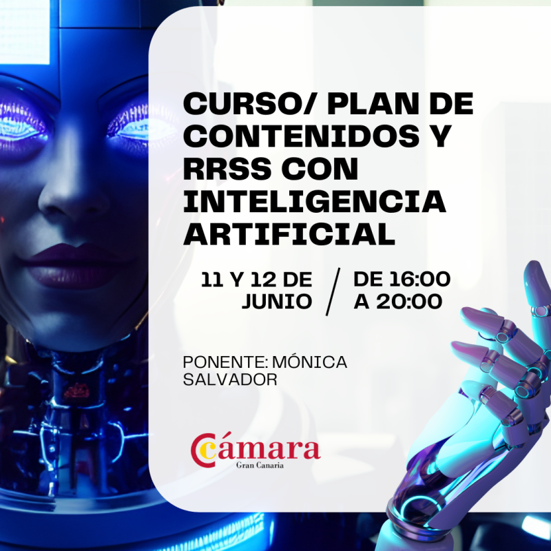 CURSO PRESENCIAL. PLAN DE CONTENIDOS Y RRSS CON INTELIGENCIA ARTIFICIAL
