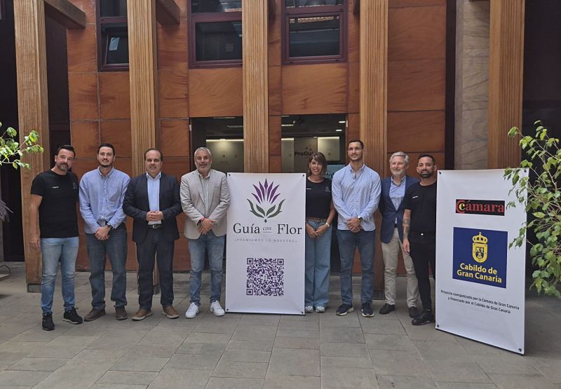 Nace 'Guía con flor' impulsada por la Asociación ProGuía y la Cámara de Comercio con la financiación del Cabildo de Gran Canaria