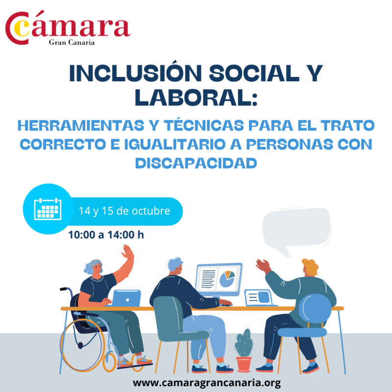 INCLUSIÓN SOCIAL Y LABORAL: HERRAMIENTAS Y TÉCNICAS PARA EL TRATO CORRECTO E IGUALITARIO A PERSONAS CON DISCAPACIDAD