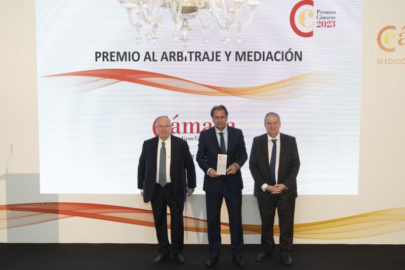 La Cámara de Gran Canaria es reconocida en los Premios Cámara en la categoría de Arbitraje y Mediación