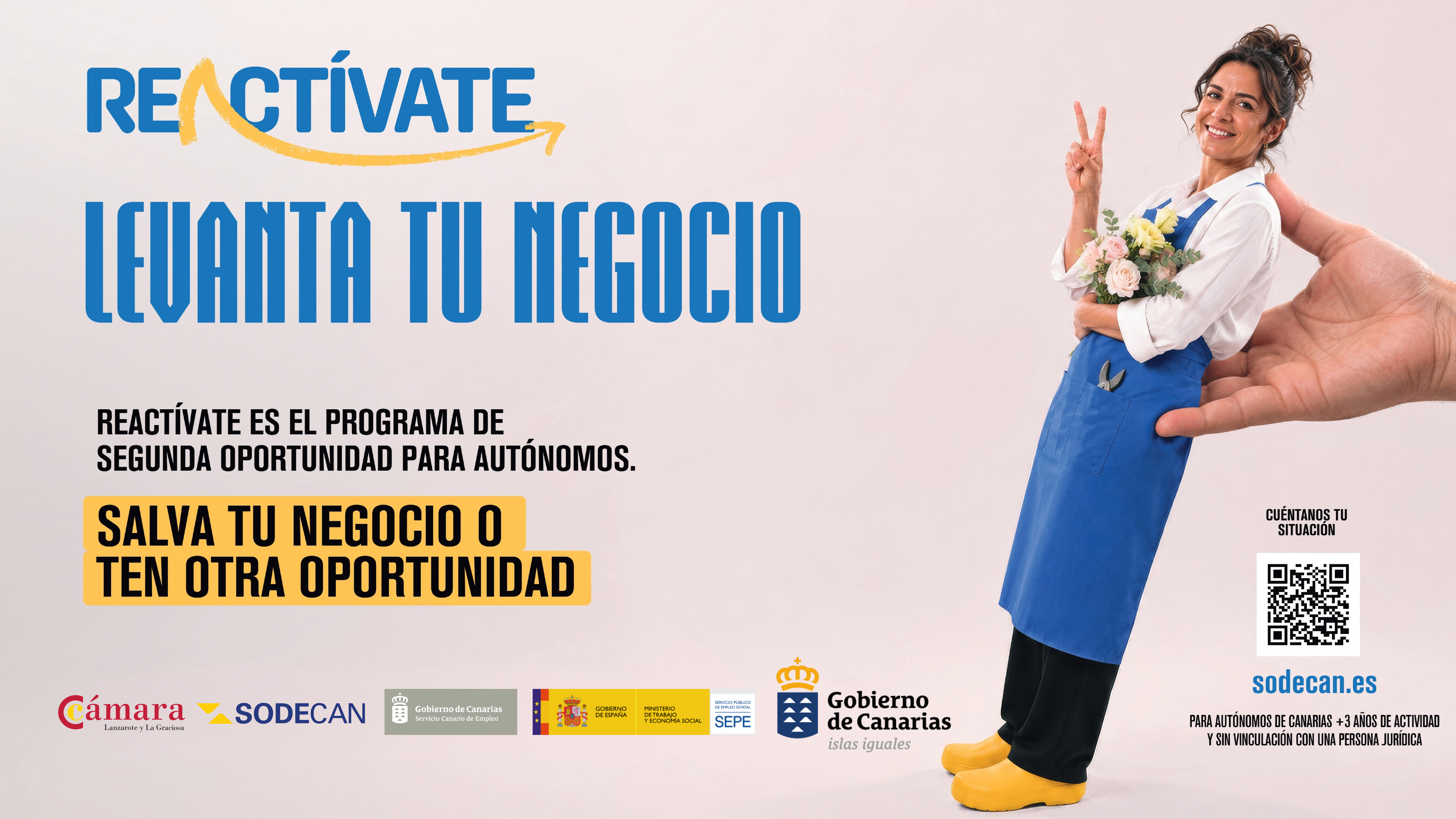 La Cámara de Gran Canaria se integra en la red especializada del programa “REACTÍVATE: Programa Segunda Oportunidad para Autónomos”
