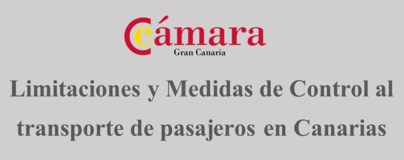 Limitaciones y Medidas de Control al transporte de pasajeros en Canarias