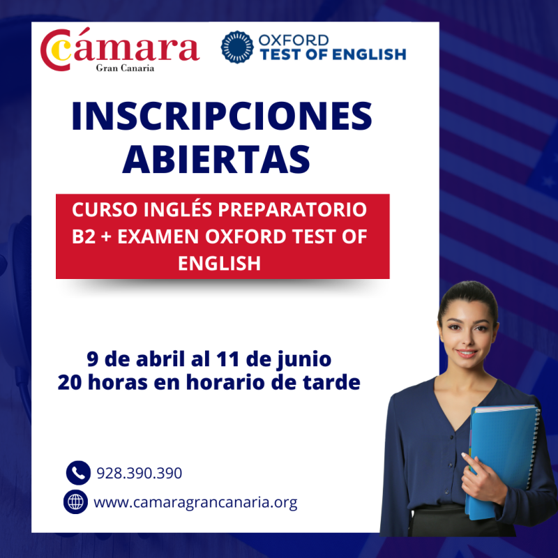 CURSO DE PREPARACIÓN  INGLÉS NIVELES B2 + EXAMEN OXFORD.