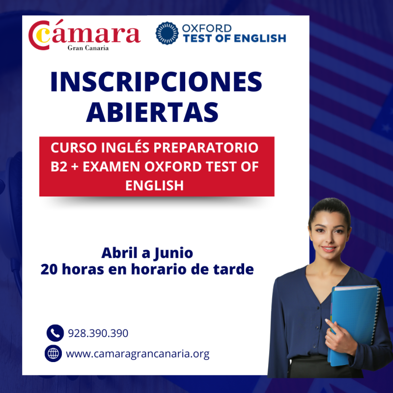 CURSO DE PREPARACIÓN  INGLÉS NIVELES B2 + EXAMEN OXFORD.