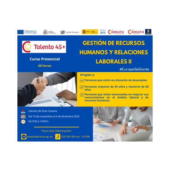 NOVIEMBRE 2025: Curso Gestión de Recursos Humanos y Relaciones Laborales II
